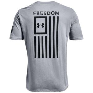 Under Armour Men's Freedom Flag T-Shirt Steel Gray Black Small New With Tags